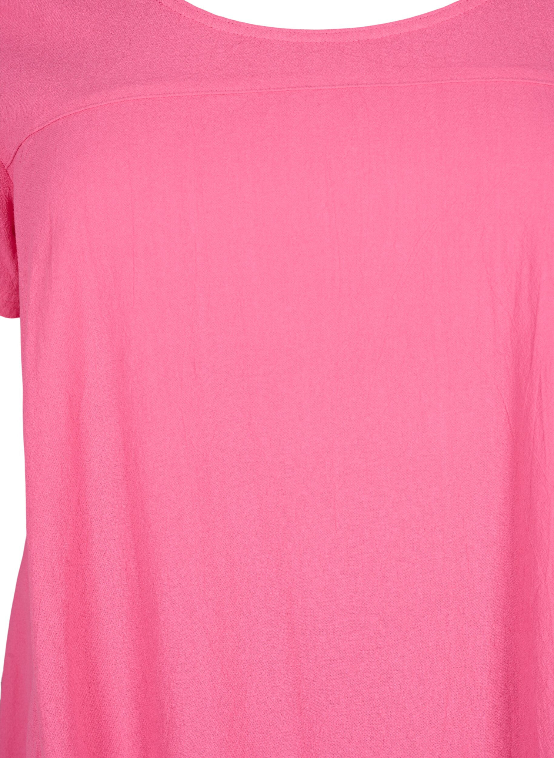 ZizziJurk van katoen met korte mouwen, Roze, Packshot image number 2
