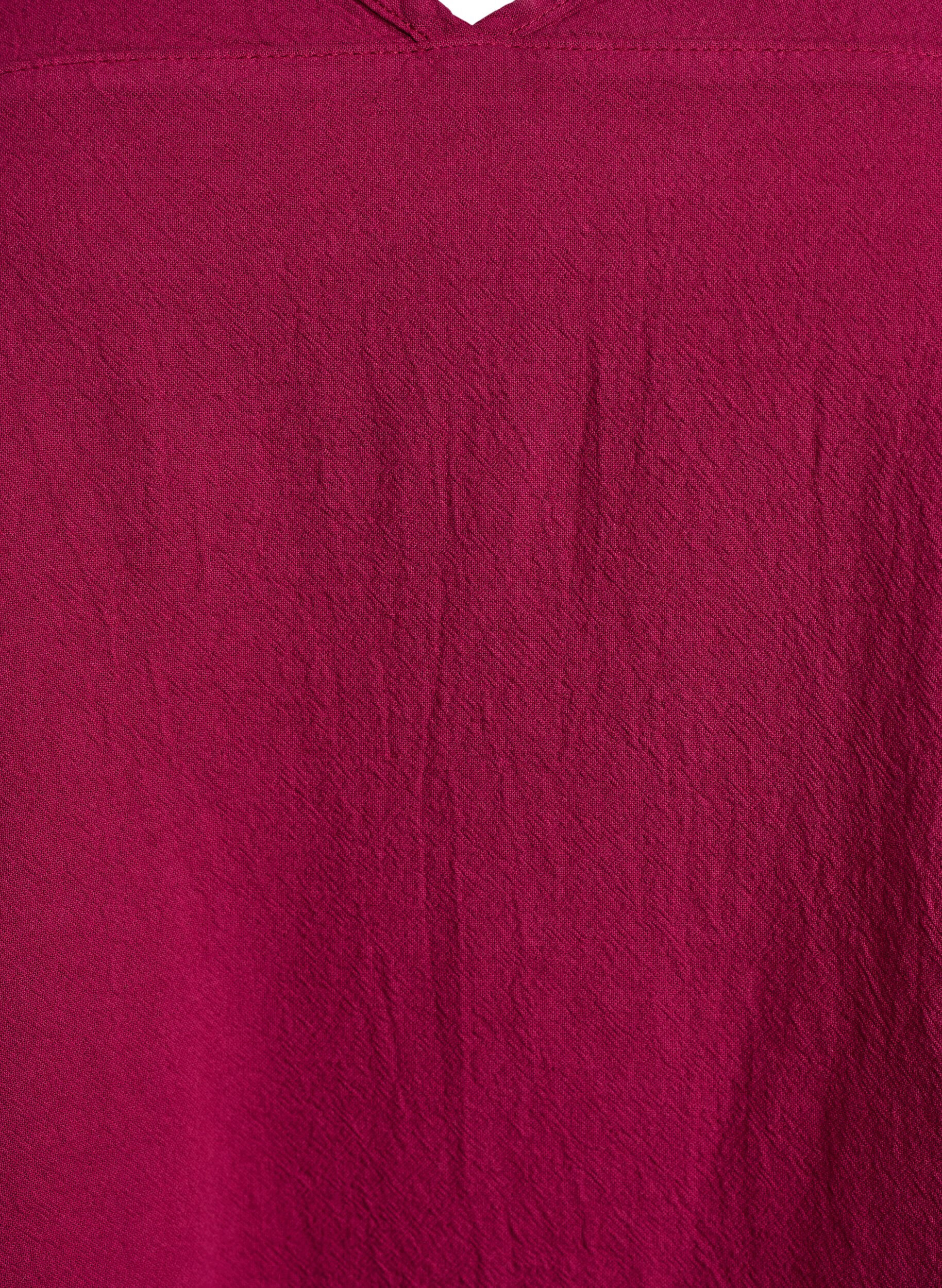 ZizziKatoenen jurk met korte mouwen, Rood, Packshot image number 2