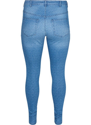 Amy jeans met hoge taille en print, Ethnic Pri, Packshot image number 1