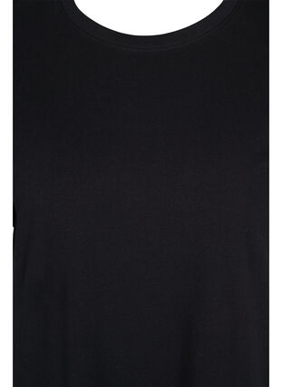 T-shirt pyjama jurk in katoen , Black, Packshot image number 2