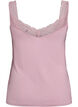 Viscose top met kanten afwerking, Roze, Packshot image number 1