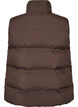 Korte puffer bodywarmer met hoge kraag, Bruin, Packshot image number 1