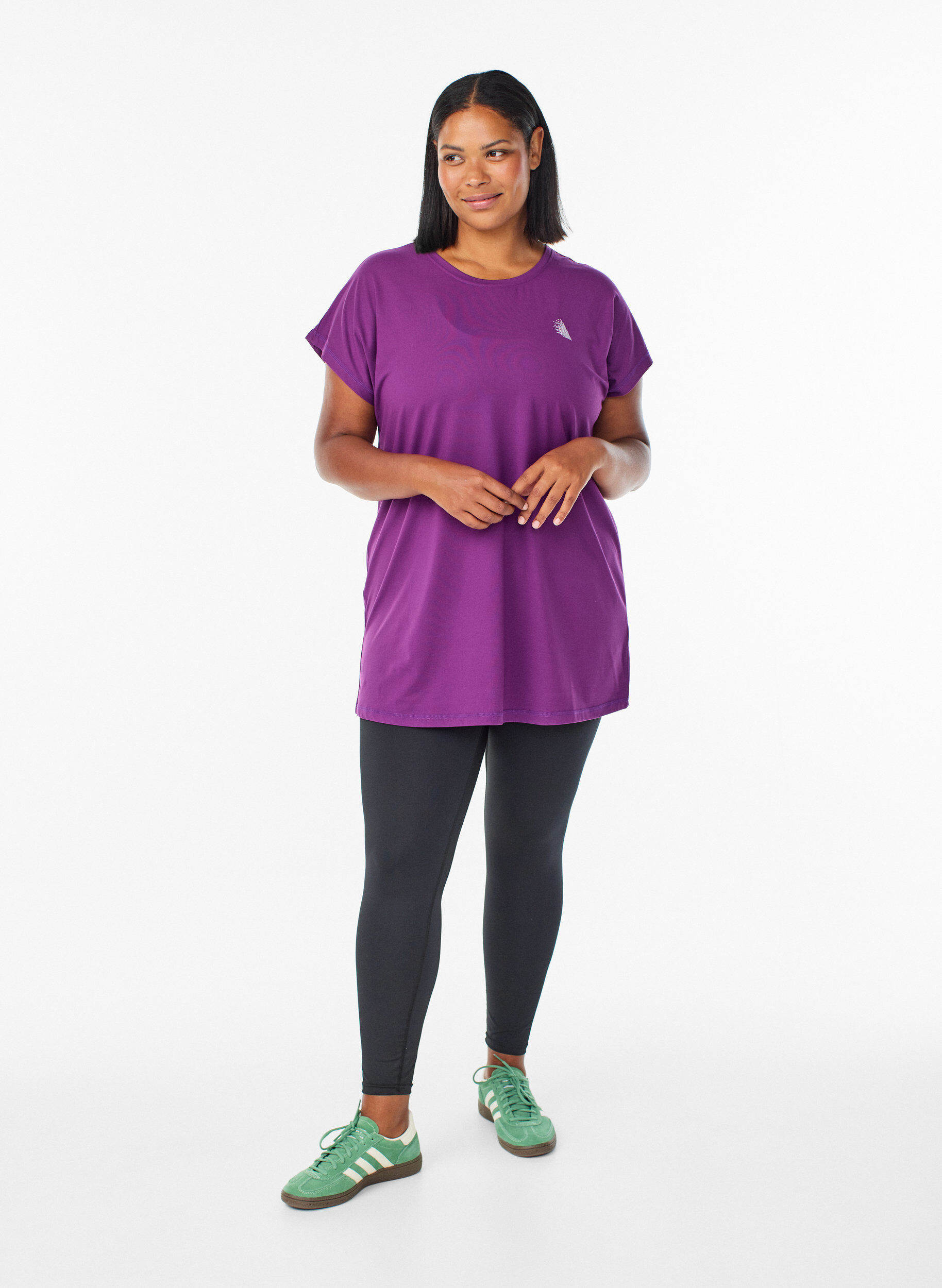 ZizziLang workout T-shirt, Paars, Model image number 1