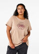 Katoenen T-shirt met opdruk, S. Mink w. Flower, Model image number 0