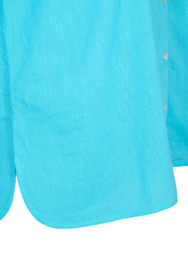 Overhemdblouse met knoopsluiting, Blue Atoll, Packshot image number 3