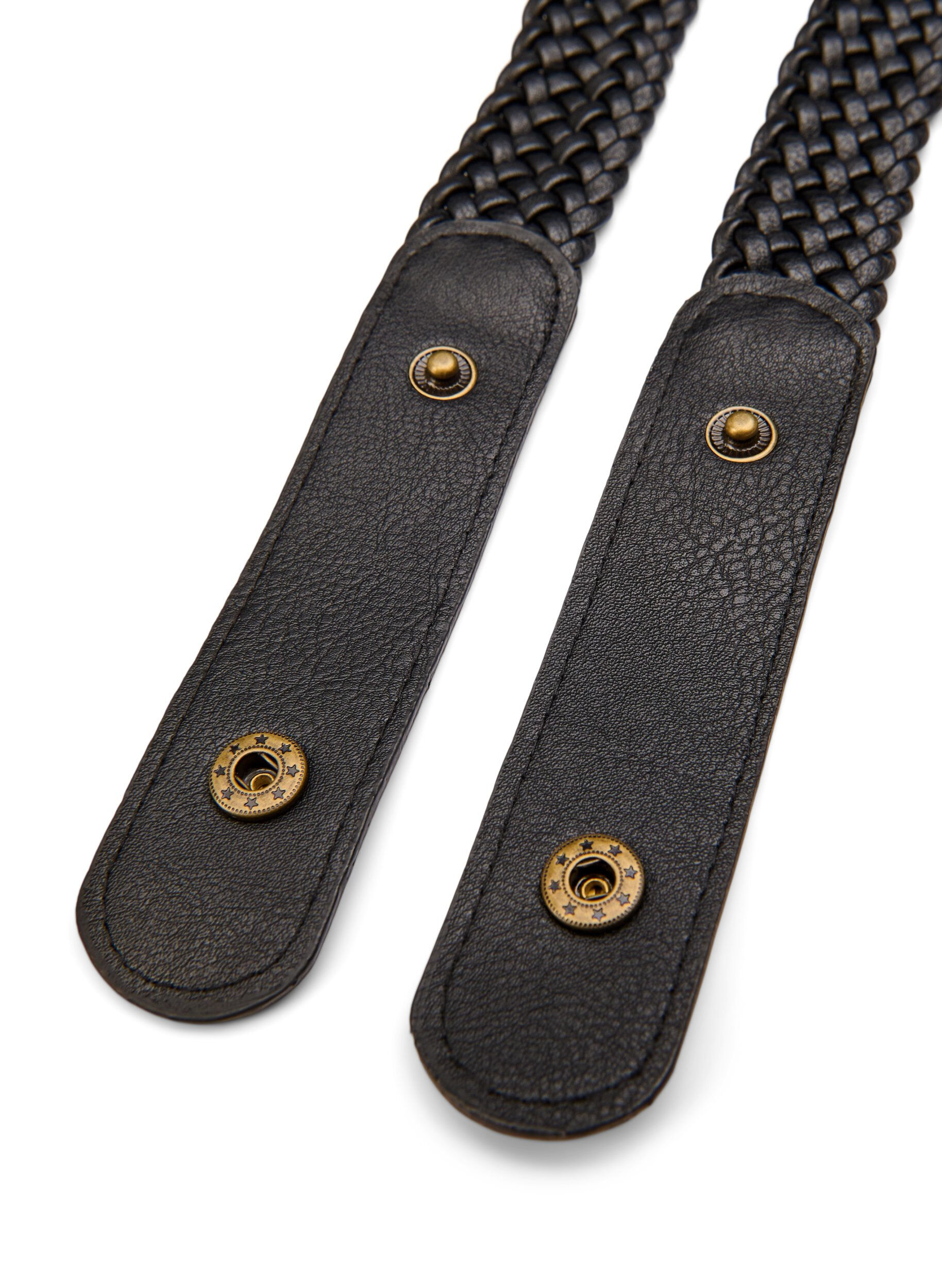 ZizziGevlochten elastische riem, Zwart, Packshot image number 1