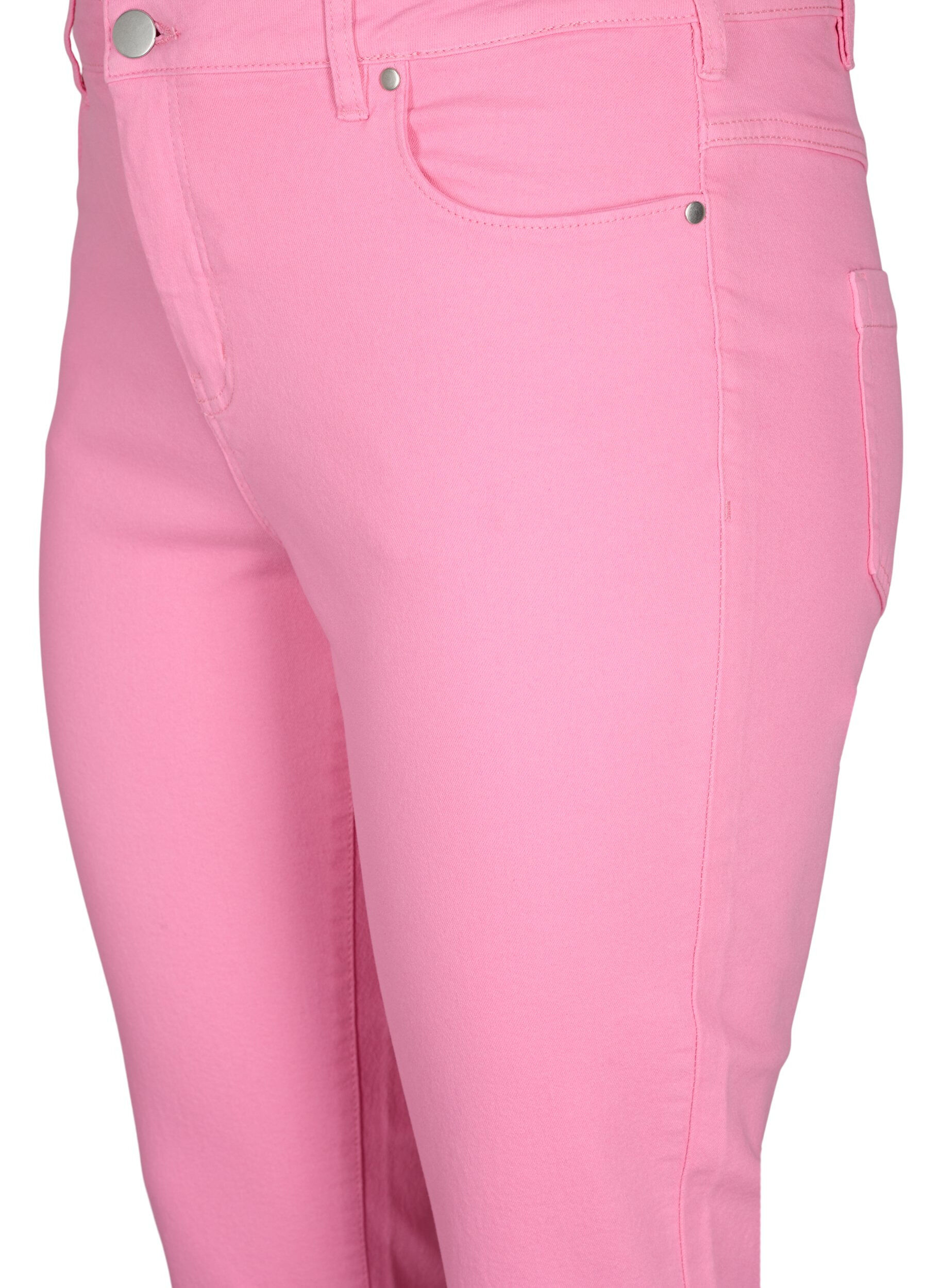 Zizzi Strakke Emily capri broek, Rosebloom, Packshot image number 2