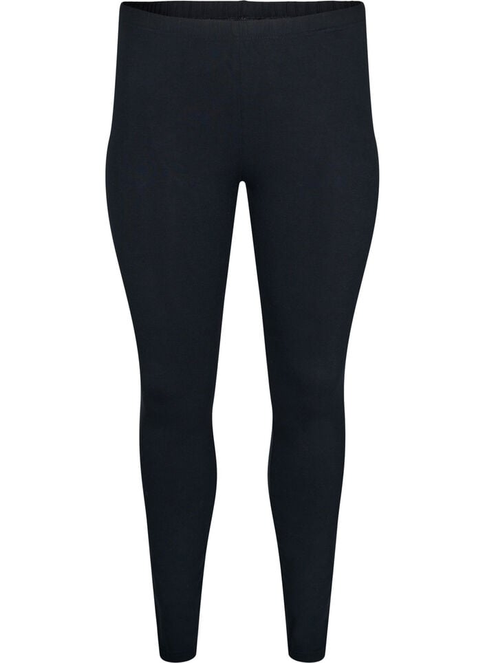 Basisleggings met extra lengte, Zwart, Packshot image number 0