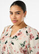 Midi-jurk met smock en decoratieve knopen, Beige, Model image number 2