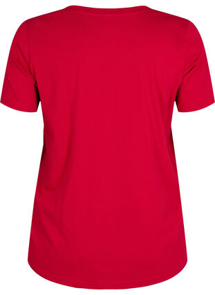 Katoenen t-shirt met opdruk op de voorkant, Tango Red LOS , Packshot image number 1
