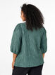 Blouse met textuur en 3/4 mouwen, Groen, Model image number 2