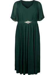 Maxi jurk met drapering en korte mouwen, Scarab