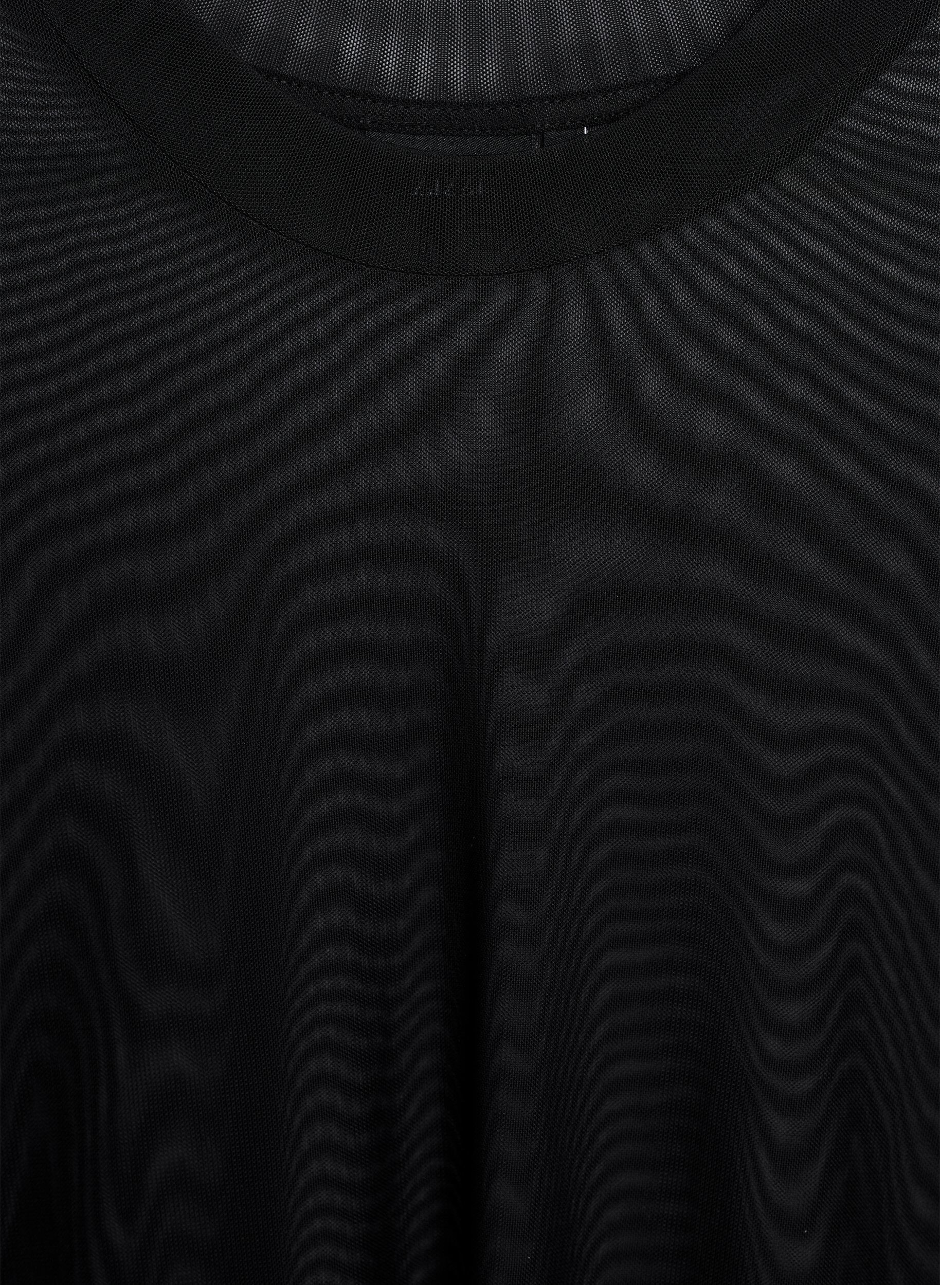Zizzi Mesh blouse met korte mouwen, Zwart, Packshot image number 2