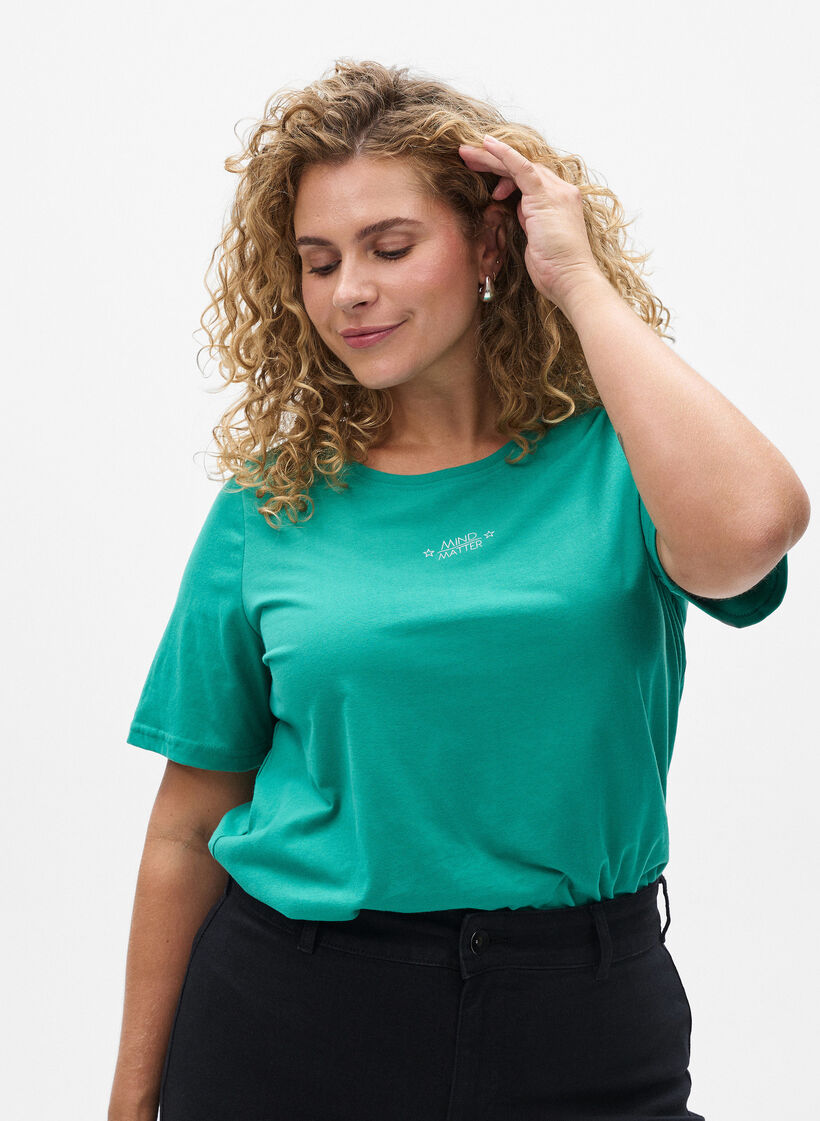 FLASH - T-shirt met motief, Groen, Model image number 0