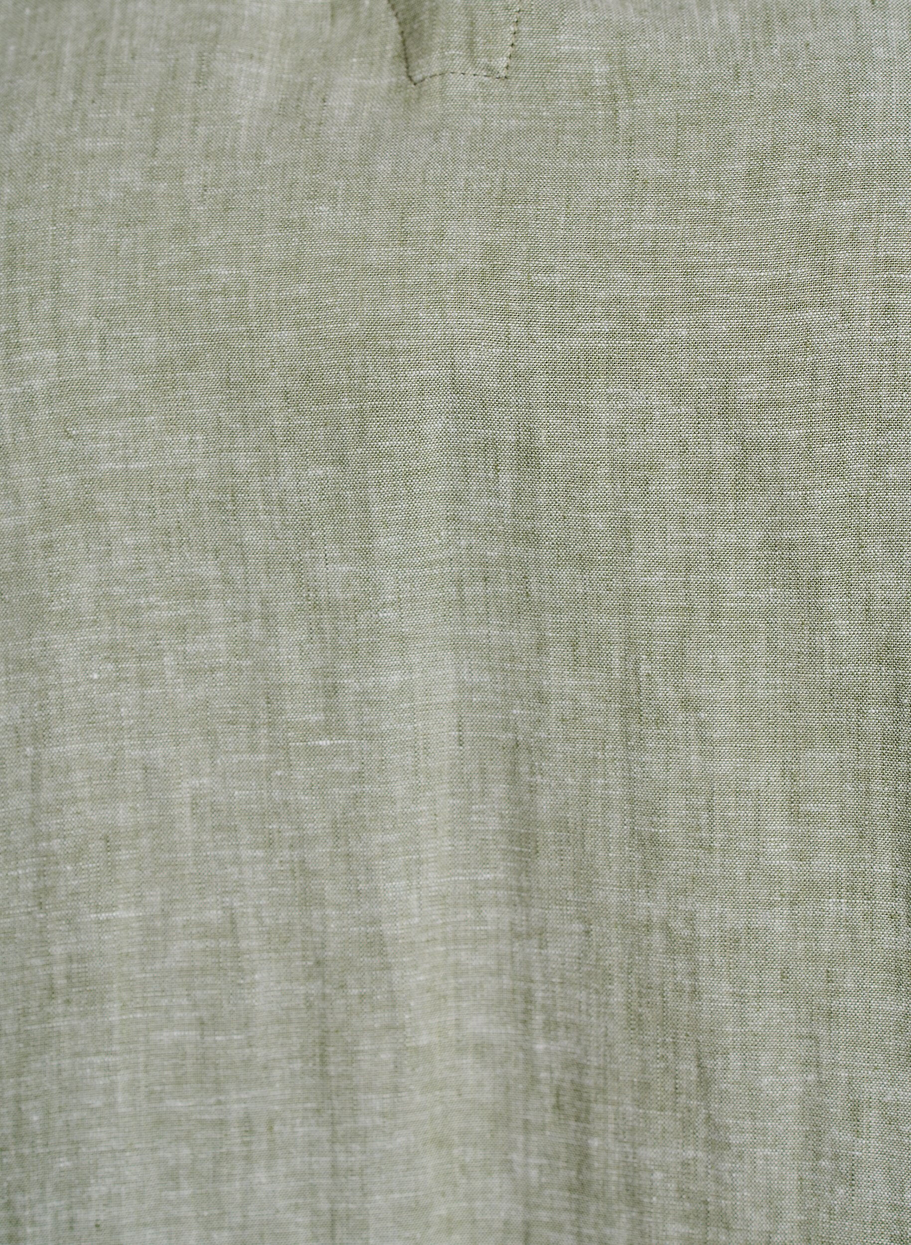 Zizzi Blouse in linnen en viscose met mouwen 1/2, Groen, Packshot image number 2