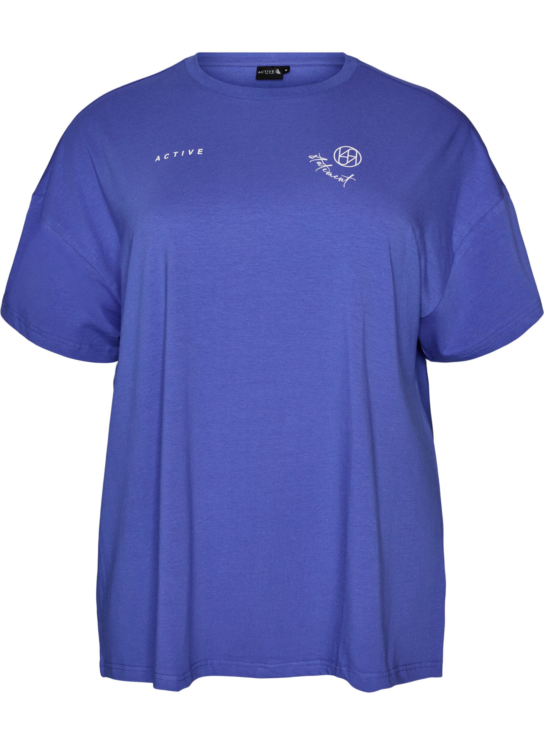 T-shirt van biologisch katoen met klein frontmotief