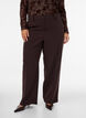 Op maat gemaakte broek met wijde pijpen en hoge taille, Bruin, Model image number 2