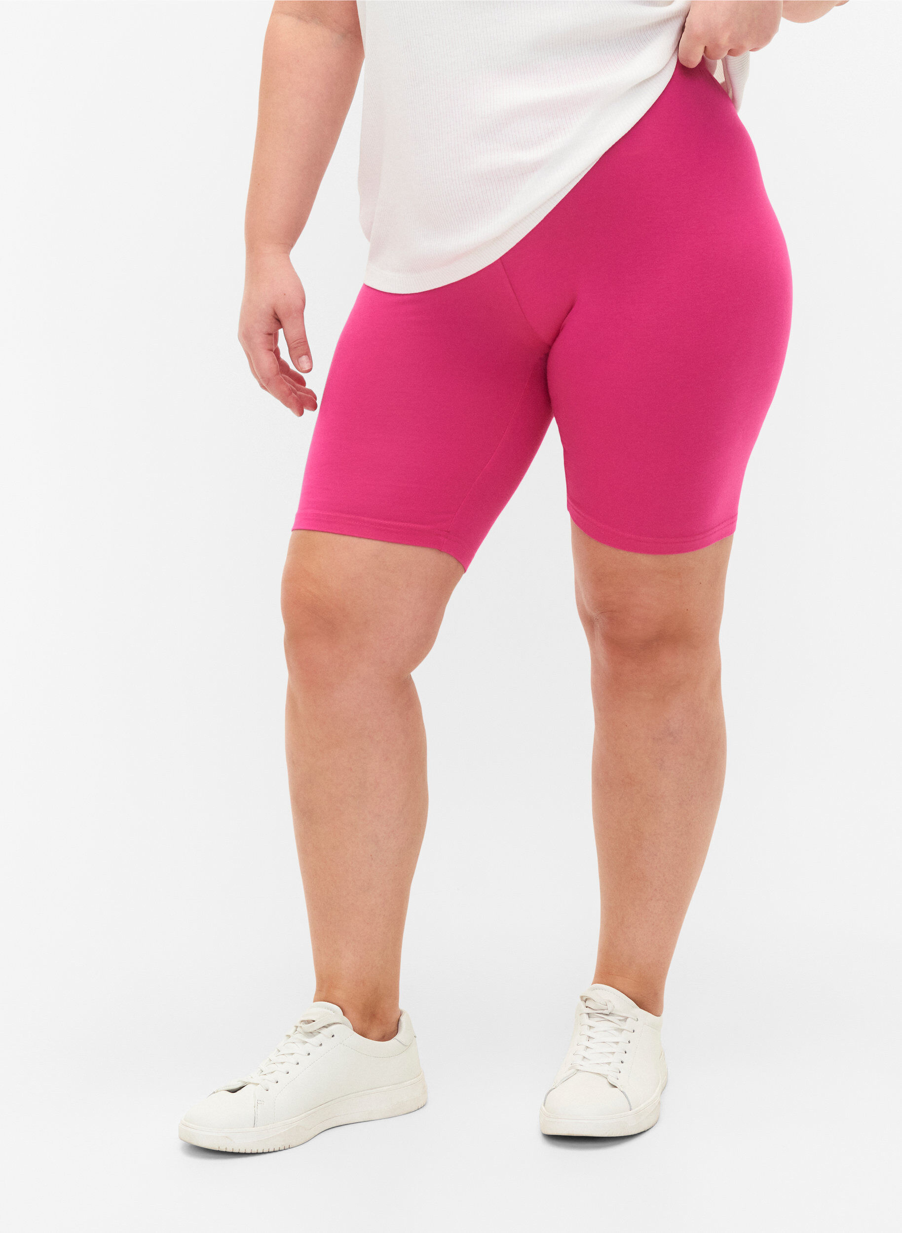ZizziEffen basic fietsbroek, Roze, Model image number 0