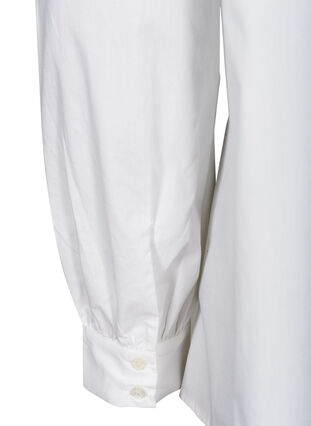 Katoenen blouse met grote kraag, Bright White, Packshot image number 3