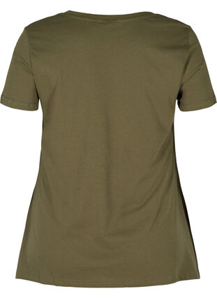 Katoenen t-shirt met korte mouwen en a-lijn, Ivy Green XOXO, Packshot image number 1
