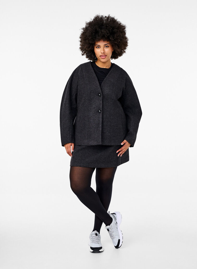 Getailleerde blazer, Dark Grey Melange, Model image number 2