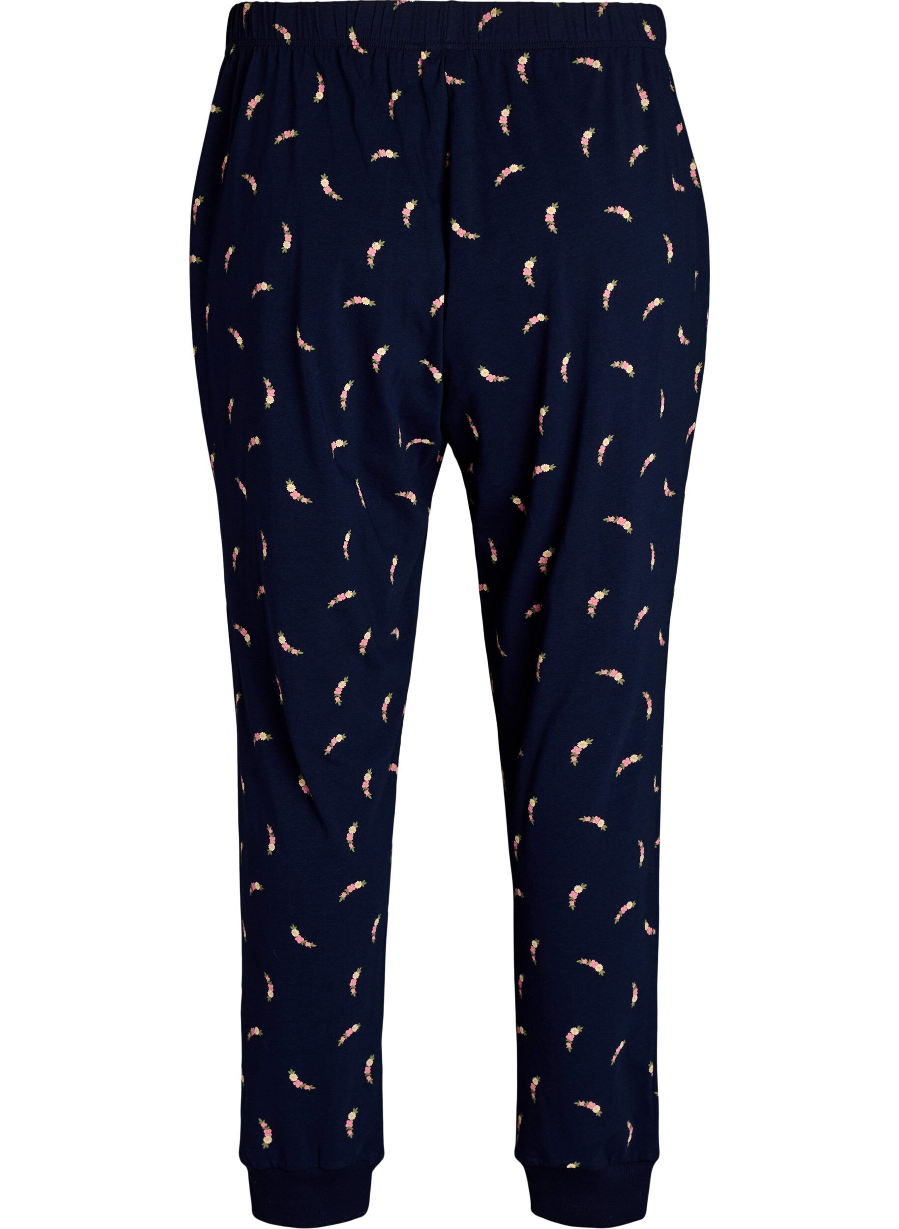 Zizzi Bedrukte pyjamabroek, Blauw, Packshot image number 1