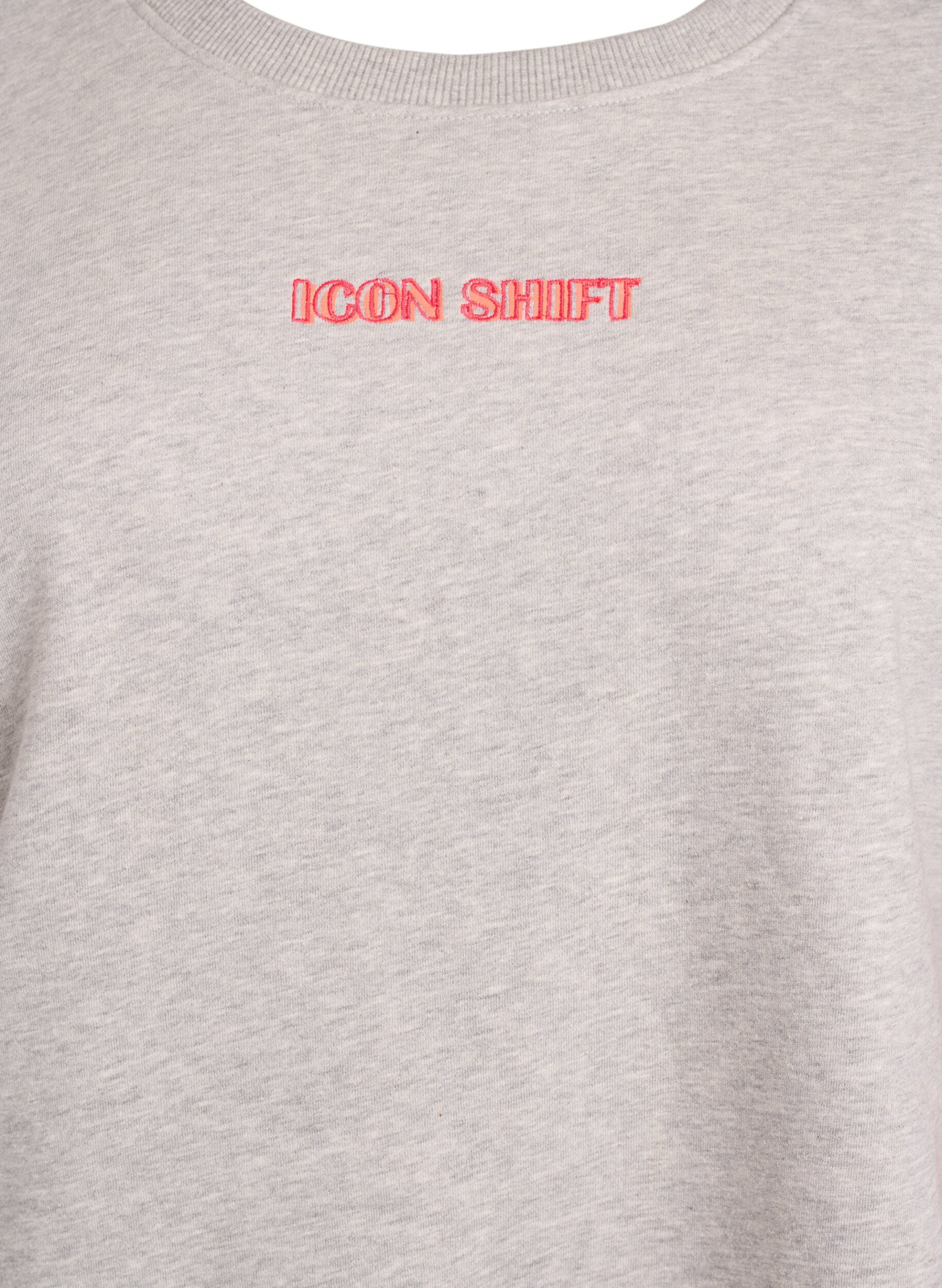 ZizziSweatshirt met losse pasvorm met contrastdetails op de mouwen, Grijs, Packshot image number 2