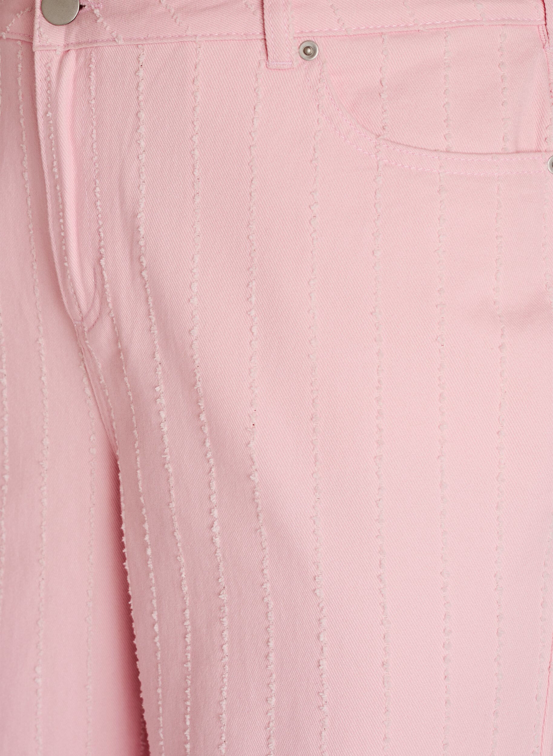 Zizzi Myra jeans in gekleurd denim met wide fit en een gestructureerd patroon, Rood, Packshot image number 2