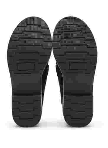 Wijde loafers, Black, Packshot image number 4