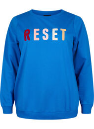 Sweatshirt met tekst, Victoria b. W. Reset