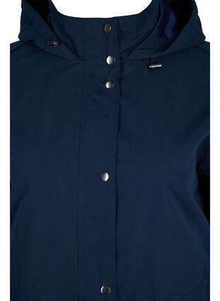 Parka jas met capuchon en zakken, Navy Blazer, Packshot image number 2