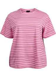 Gestreepte T-shirt, Roze