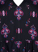 Viscose jurk met lange mouwen en print, Black Pink AOP, Packshot image number 2