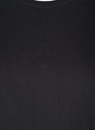 Katoenen tuniek in effen kleur met 2/4 mouwen, Black, Packshot image number 2