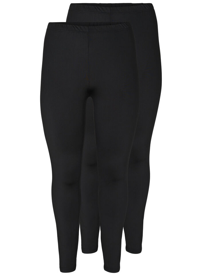 2-pack basis leggings, Black, Packshot image number 0