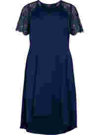 Midi-jurk met korte kanten mouwen