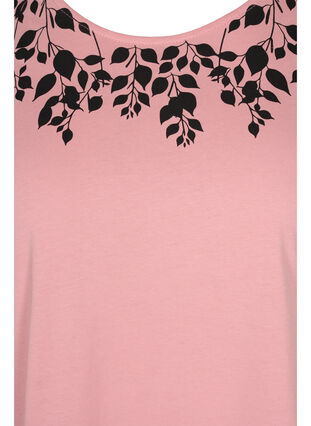 Katoenen t-shirt met print details, Blush mel Leaf, Packshot image number 2