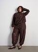 Bomberjack met jacquard bloemenpatroon, Bruin, Model image number 1