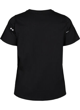 T-shirt van biologisch katoen met strikjes, Black W. Bow Emb. , Packshot image number 1