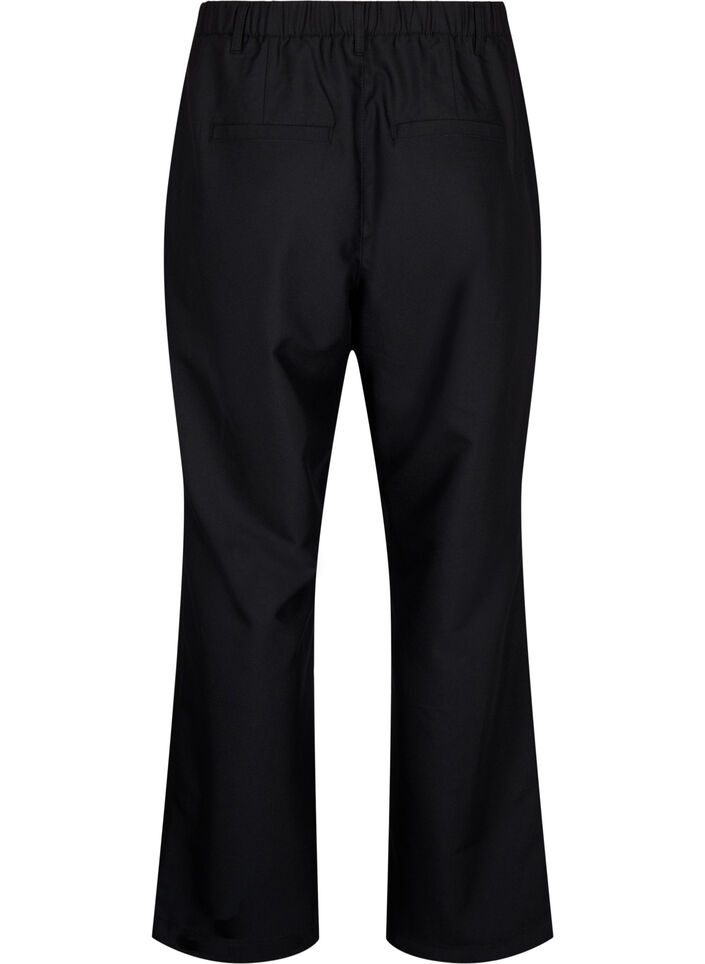 Rechte broek met hoge taille, Black, Packshot image number 1
