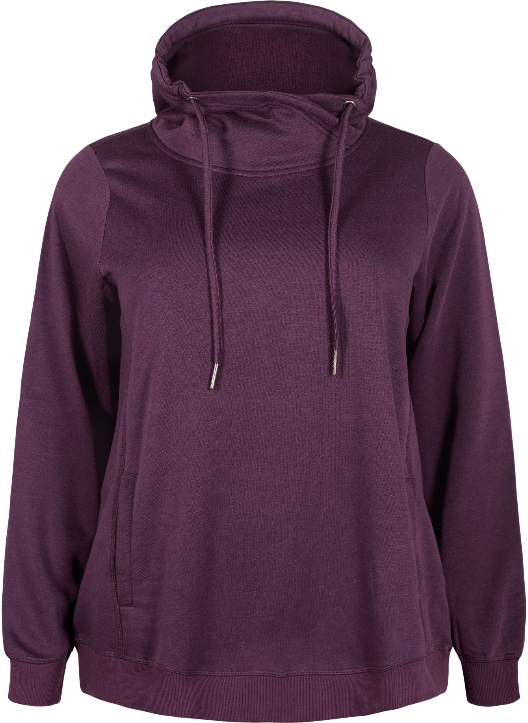 Zizzi FLASH - Sweatshirt met hoge kraag, Plum Perfect, Packshot image number 0