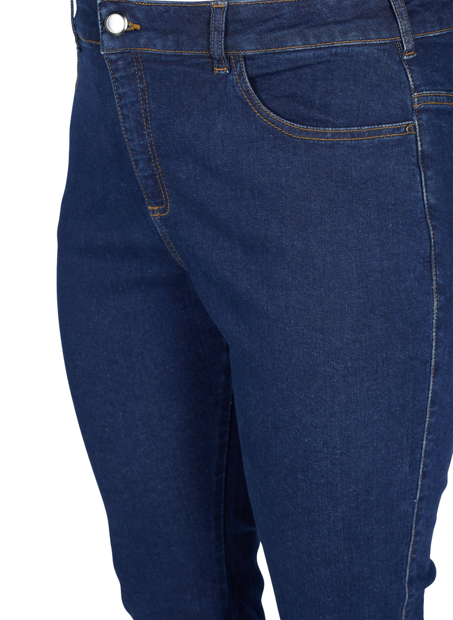 Zizzi Ellen bootcut jeans met hoge taille, Blauw, Packshot image number 2