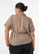 Wikkelshirt met striksluiting, Bruin, Model image number 2