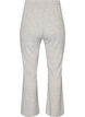 Jerseybroek met geribde textuur en flared pijpen, Grijs, Packshot image number 1