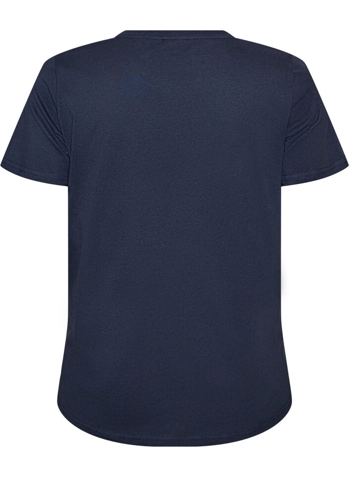 Kerst T-shirt van biologisch katoen, Blauw, Packshot image number 1