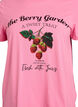Katoenen T-shirt met fruitprint en tekst, Roze, Packshot image number 2