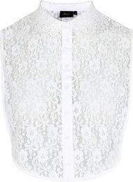 Overhemdkraag in kantkwaliteit, Bright White