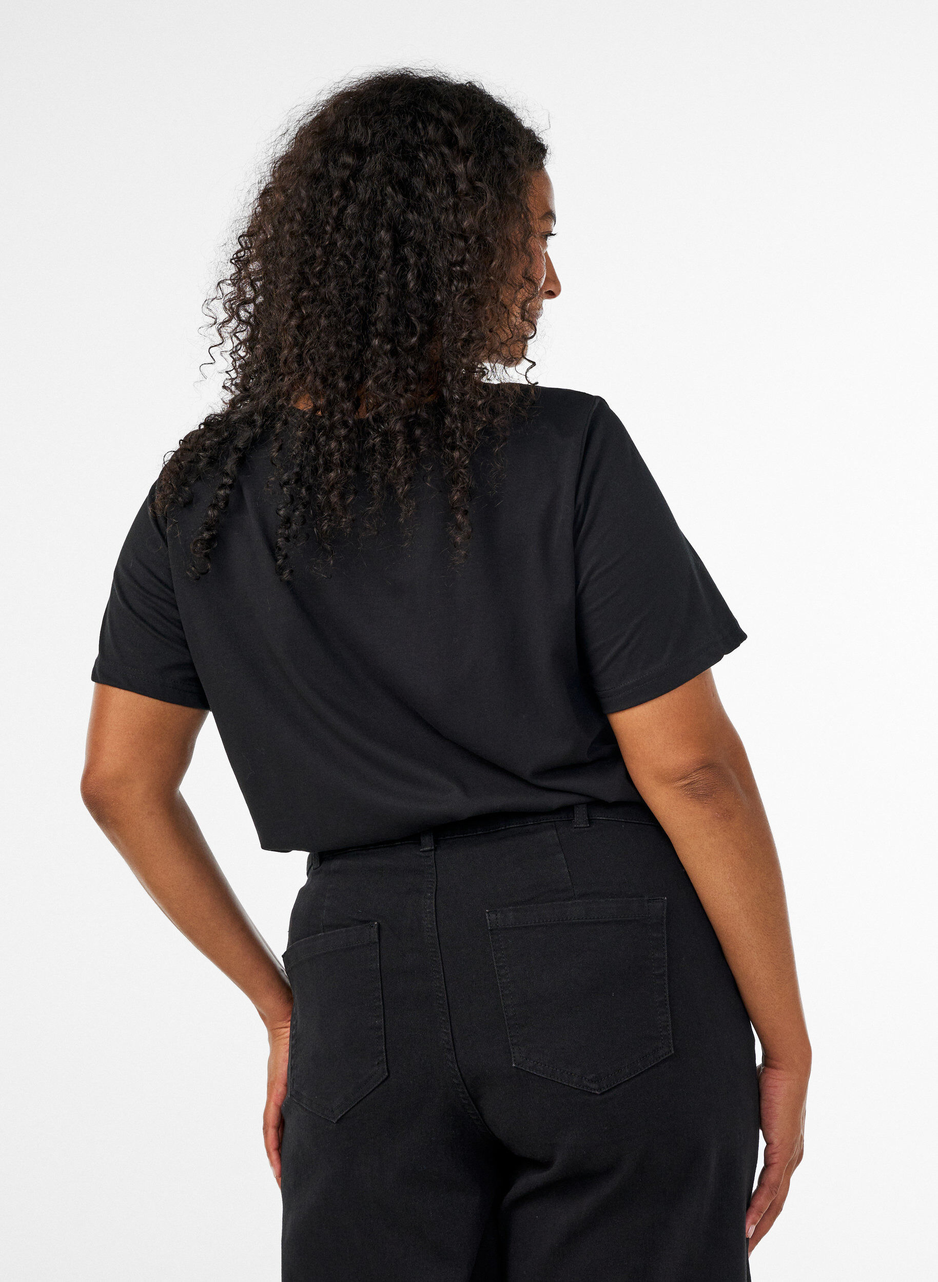 ZizziT-shirt met print, Zwart, Model image number 2