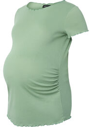 Zwangerschap t-shirt in rib, Green Bay