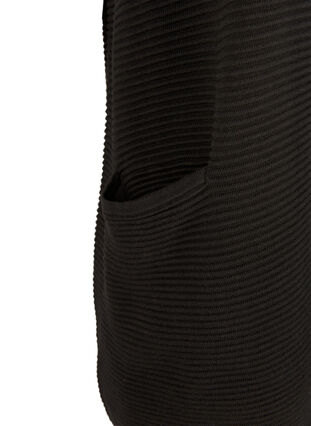 Gebreid vest met zakken, Black, Packshot image number 2